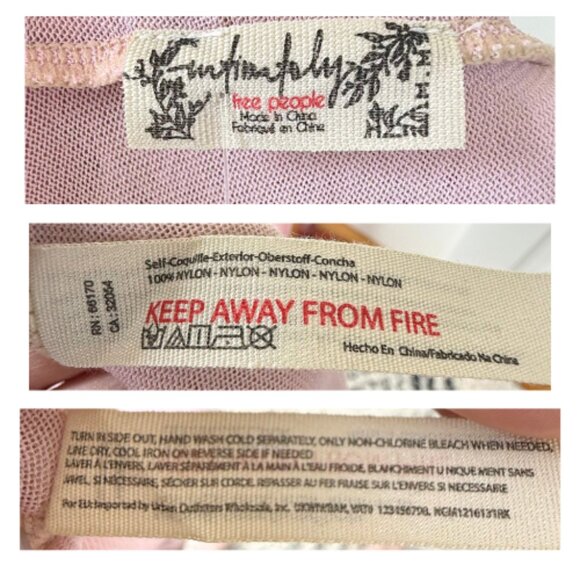 INTIMATELY BY FREE PEOPLE Beige & Pink Double Take Long-Sleeve Nylon Top Size M - Picture 12 of 13